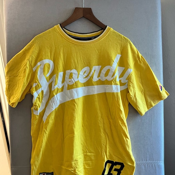 Superdry Men's Bold Yellow Tee - Picture 1 of 7